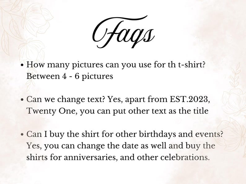 Customised Birthday T-shirt